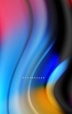 Sıvı sıvı renkler tasarım, renkli mermer veya plastik dalgalı doku arka plan, siyah, iş veya teknoloji sunu veya web broşür için parlak renkli öğeleri kapak tasarımı, duvar kağıdı