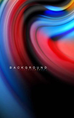 Sıvı sıvı renkler tasarım, renkli mermer veya plastik dalgalı doku arka plan, siyah, iş veya teknoloji sunu veya web broşür için parlak renkli öğeleri kapak tasarımı, duvar kağıdı