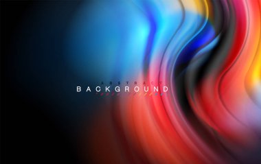 Sıvı sıvı renkler tasarım, renkli mermer veya plastik dalgalı doku arka plan, siyah, iş veya teknoloji sunu veya web broşür için parlak renkli öğeleri kapak tasarımı, duvar kağıdı