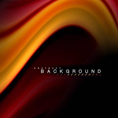 Sıvı karıştırma renkler dalga arka plan tasarlamak vektör. Renkli örgü dalgalar