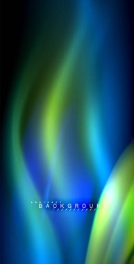 Neon parlayan dalga, sihirli enerji ve ışık arka plan