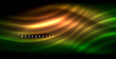 Neon parlayan dalga, sihirli enerji ve ışık arka plan