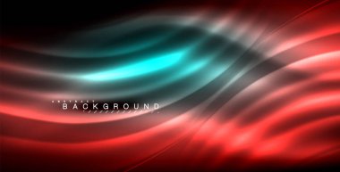 Neon parlayan dalga, sihirli enerji ve ışık arka plan