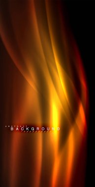 Neon parlayan dalga, sihirli enerji ve ışık arka plan