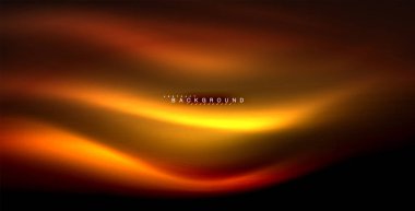 Neon parlayan dalga, sihirli enerji ve ışık arka plan