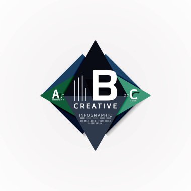 Kağıt seçeneği adımları diyagram Infographic düzeni