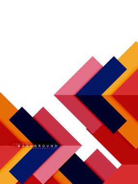 Çok renkli soyut geometrik şekiller, geometri arka plan web afiş için
