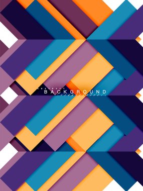 Çok renkli soyut geometrik şekiller, geometri arka plan web afiş için