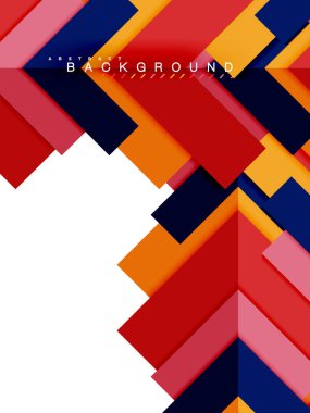 Çok renkli soyut geometrik şekiller, geometri arka plan web afiş için