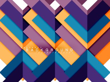 Çok renkli soyut geometrik şekiller, geometri arka plan web afiş için