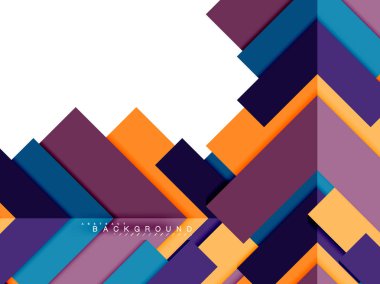 Çok renkli soyut geometrik şekiller, geometri arka plan web afiş için