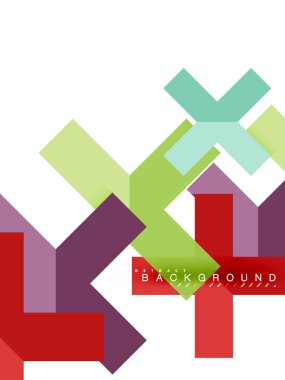 Çok renkli soyut geometrik şekiller, geometri arka plan web afiş için