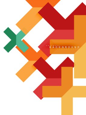 Çok renkli soyut geometrik şekiller, geometri arka plan web afiş için