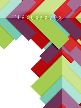 Çok renkli soyut geometrik şekiller, geometri arka plan web afiş için