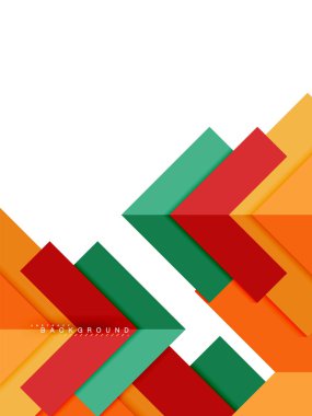 Çok renkli soyut geometrik şekiller, geometri arka plan web afiş için