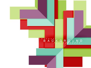 Çok renkli soyut geometrik şekiller, geometri arka plan web afiş için