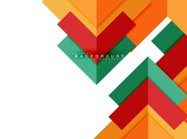 Çok renkli soyut geometrik şekiller, geometri arka plan web afiş için