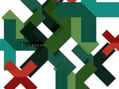 Çok renkli soyut geometrik şekiller, geometri arka plan web afiş için