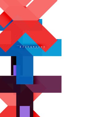 Çok renkli soyut geometrik şekiller, geometri arka plan web afiş için