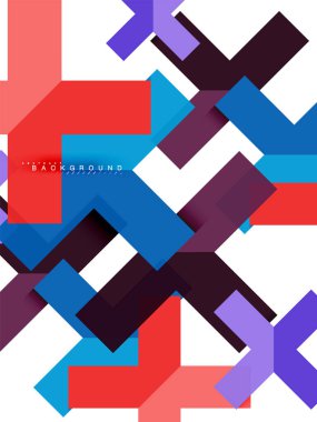 Çok renkli soyut geometrik şekiller, geometri arka plan web afiş için