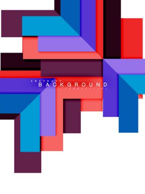 Çok renkli soyut geometrik şekiller, web reklam, iş sunumu, reklamlar paket, geometri arka plan şablonu, duvar kağıdı yazdırma