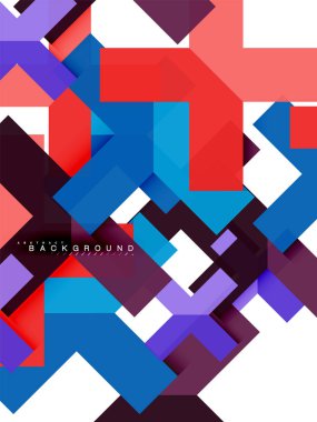 Çok renkli soyut geometrik şekiller, geometri arka plan web afiş için