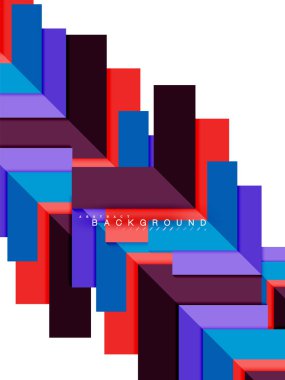 Çok renkli soyut geometrik şekiller, geometri arka plan web afiş için