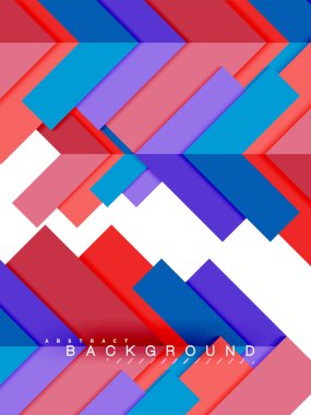 Çok renkli soyut geometrik şekiller, geometri arka plan web afiş için