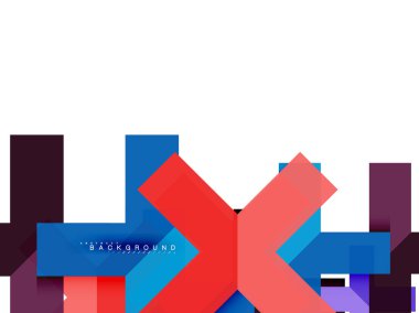 Çok renkli soyut geometrik şekiller, geometri arka plan web afiş için