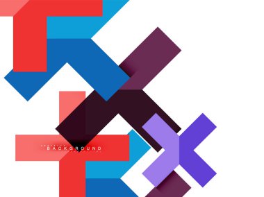 Çok renkli soyut geometrik şekiller, geometri arka plan web afiş için