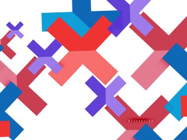 Çok renkli soyut geometrik şekiller, geometri arka plan web afiş için