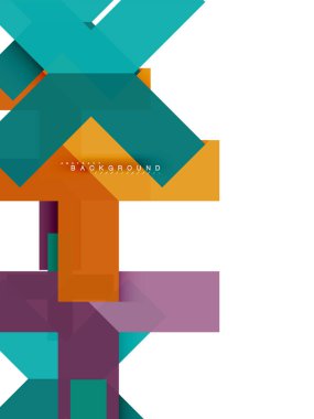 Çok renkli soyut geometrik şekiller, geometri arka plan web afiş için
