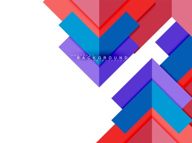 Çok renkli soyut geometrik şekiller, geometri arka plan web afiş için