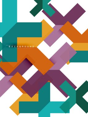 Çok renkli soyut geometrik şekiller, geometri arka plan web afiş için