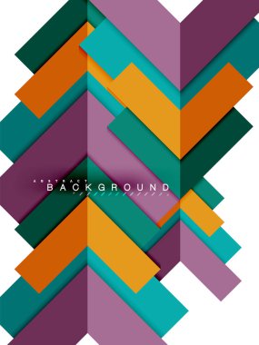 Çok renkli soyut geometrik şekiller, geometri arka plan web afiş için