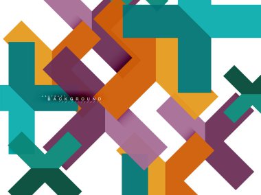 Çok renkli soyut geometrik şekiller, geometri arka plan web afiş için