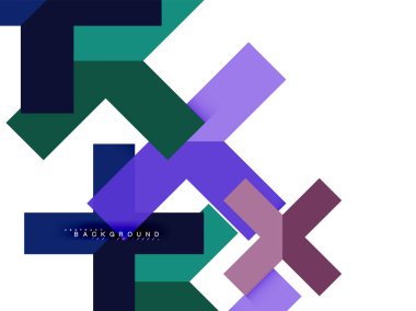 Çok renkli soyut geometrik şekiller, geometri arka plan web afiş için