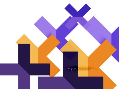 Çok renkli soyut geometrik şekiller, geometri arka plan web afiş için