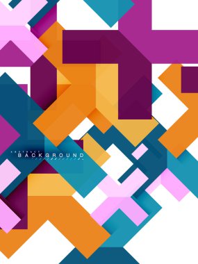 Çok renkli soyut geometrik şekiller, geometri arka plan web afiş için