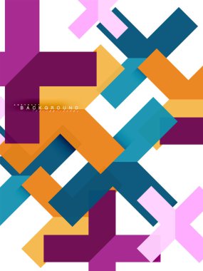 Çok renkli soyut geometrik şekiller, geometri arka plan web afiş için