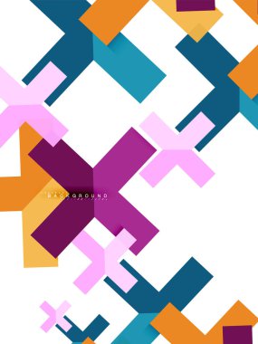 Çok renkli soyut geometrik şekiller, geometri arka plan web afiş için