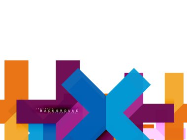 Çok renkli soyut geometrik şekiller, geometri arka plan web afiş için