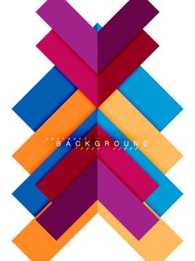 Çok renkli soyut geometrik şekiller, geometri arka plan web afiş için