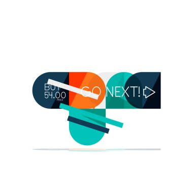 En az daire temiz soyut seçeneği adım Infographic tasarım öğesi, geometrik şekiller - Tur kareler, daireler ve satırları düzeni ile örnek metin