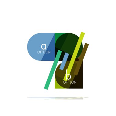 En az daire temiz soyut seçeneği adım Infographic tasarım öğesi, geometrik şekiller - Tur kareler, daireler ve satırları düzeni ile örnek metin