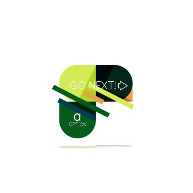 En az daire temiz soyut seçeneği adım Infographic tasarım öğesi, geometrik şekiller - Tur kareler, daireler ve satırları düzeni ile örnek metin