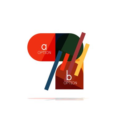 En az daire temiz soyut seçeneği adım Infographic tasarım öğesi, geometrik şekiller - Tur kareler, daireler ve satırları düzeni ile örnek metin