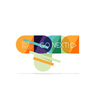 En az daire temiz soyut seçeneği adım Infographic tasarım öğesi, geometrik şekiller - Tur kareler, daireler ve satırları düzeni ile örnek metin