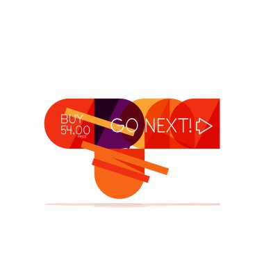 En az daire temiz soyut seçeneği adım Infographic tasarım öğesi, geometrik şekiller - Tur kareler, daireler ve satırları düzeni ile örnek metin