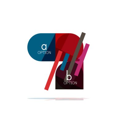 En az daire temiz soyut seçeneği adım Infographic tasarım öğesi, geometrik şekiller - Tur kareler, daireler ve satırları düzeni ile örnek metin